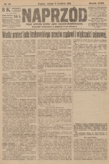 Naprzód : organ centralny polskiej partyi socyalno-demokratycznej. 1919, nr 82 [po konfiskacie nakład drugi]