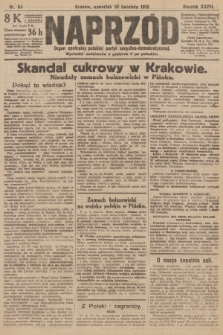 Naprzód : organ centralny polskiej partyi socyalno-demokratycznej. 1919, nr 84