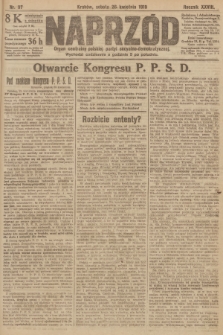 Naprzód : organ centralny polskiej partyi socyalno-demokratycznej. 1919, nr 97