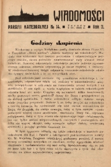 Wiadomości Parafii Katedralnej. 1938, nr 14