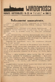 Wiadomości Parafii Katedralnej. 1938, nr 23
