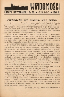 Wiadomości Parafii Katedralnej. 1938, nr 38