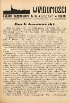Wiadomości Parafii Katedralnej. 1939, nr 16