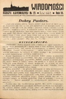 Wiadomości Parafii Katedralnej. 1939, nr 17