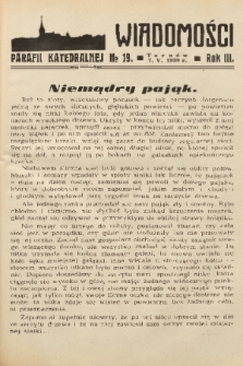 Wiadomości Parafii Katedralnej. 1939, nr 19