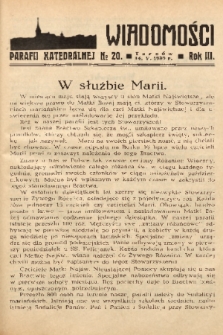 Wiadomości Parafii Katedralnej. 1939, nr 20