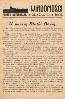 Wiadomości Parafii Katedralnej. 1939, nr 29