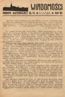 Wiadomości Parafii Katedralnej. 1939, nr 31