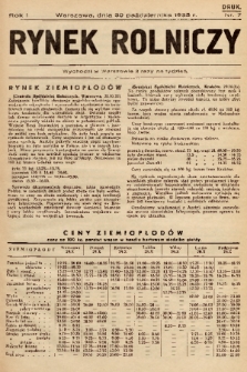 Rynek Rolniczy. 1935, nr 7