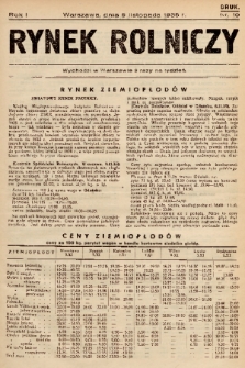 Rynek Rolniczy. 1935, nr 10
