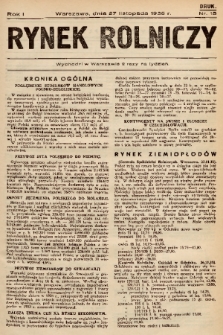 Rynek Rolniczy. 1935, nr 15