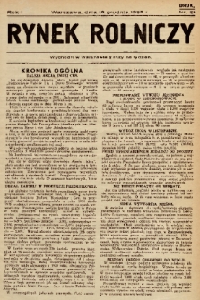Rynek Rolniczy. 1935, nr 21