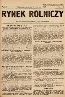 Rynek Rolniczy. 1936, nr 19