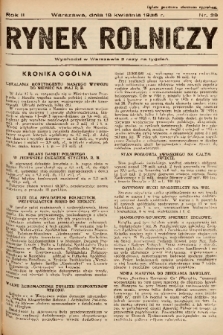 Rynek Rolniczy. 1936, nr 29