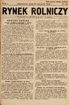 Rynek Rolniczy. 1936, nr 65