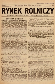 Rynek Rolniczy. 1936, nr 100