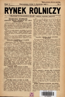 Rynek Rolniczy. 1937, nr 1