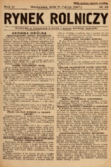 Rynek Rolniczy. 1937, nr 22