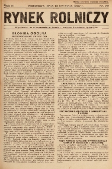 Rynek Rolniczy. 1937, nr 29