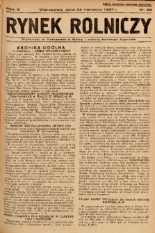 Rynek Rolniczy. 1937, nr 33