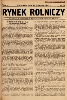 Rynek Rolniczy. 1937, nr 77