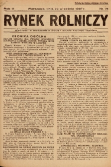 Rynek Rolniczy. 1937, nr 78