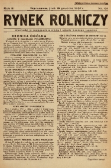 Rynek Rolniczy. 1937, nr 101