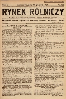 Rynek Rolniczy. 1937, nr 102