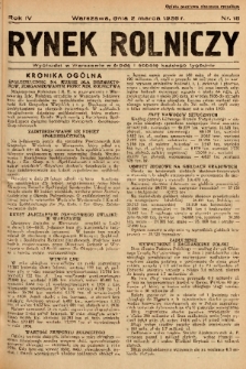 Rynek Rolniczy. 1938, nr 18