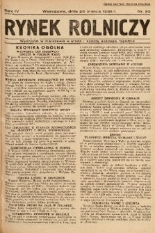 Rynek Rolniczy. 1938, nr 25