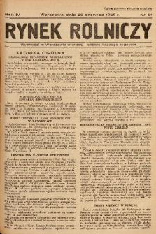 Rynek Rolniczy. 1938, nr 51