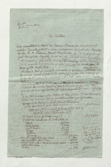 Brief von H. Julius an Alexander von Humboldt