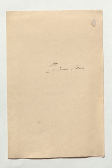 Brief von Wilhelm Uhden an Alexander von Humboldt, geschrieben von Unbekannt