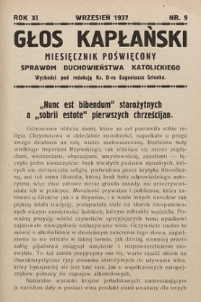 Głos Kapłański : miesięcznik poświęcony sprawom duchowieństwa katolickiego. 1937, nr 9