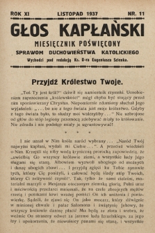 Głos Kapłański : miesięcznik poświęcony sprawom duchowieństwa katolickiego. 1937, nr 11