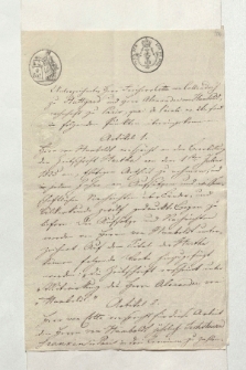 Verlagsvertrag zwischen Johann Friedrich Cotta und Alexander von Humboldt bezüglich der Mitarbeit Humboldts an der Zeitschrift Hertha (Ansetzungssachtitel von Bearbeiter/in)