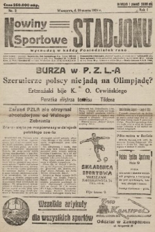 Nowiny Sportowe Stadjonu. 1924, nr 2