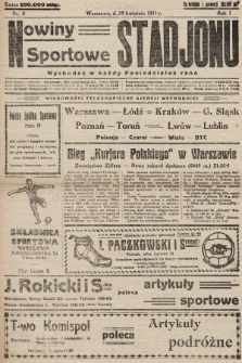 Nowiny Sportowe Stadjonu. 1924, nr 9