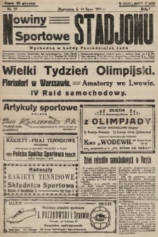Nowiny Sportowe Stadjonu. 1924, nr 22