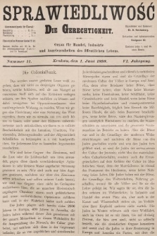 Sprawiedliwość = Die Gerechtigkeit : Organ für Handel, Industrie und Angelegenheiten des öffentlichen Lebens. 1898, nr 11