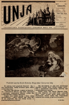 Unja : czasopismo poświęcone sprawie Unji i Kresów Wschodnich. 1934, nr 1
