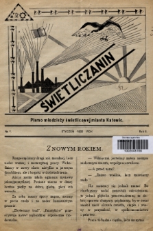Świetliczanin : pismo młodzieży świetlicowej miasta Katowic. 1933, nr 1