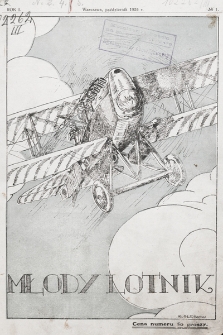 Młody Lotnik : ilustrowany miesięcznik lotniczy : organ Polskiego Lotniczego Związku Młodzieży pod protektoratem L.O.P.P. 1924, nr 1