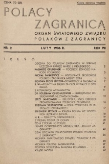 Polacy Zagranicą : organ Światowego Związku Polaków z Zagranicy. 1936, nr 2