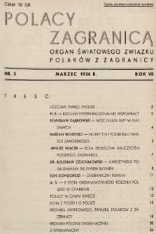 Polacy Zagranicą : organ Światowego Związku Polaków z Zagranicy. 1936, nr 3