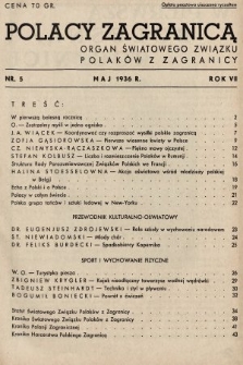 Polacy Zagranicą : organ Światowego Związku Polaków z Zagranicy. 1936, nr 5