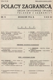 Polacy Zagranicą : organ Światowego Związku Polaków z Zagranicy. 1936, nr 12