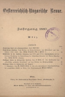 Oesterreichisch-Ungarische Revue. Jg. [1], 1887, Bd. 2, Heft [12]