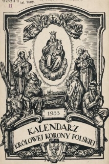 Kalendarz Królowej Korony Polskiej na Rok Pański 1933