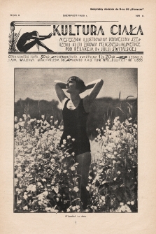 Kultura Ciała : miesięcznik ilustrowany poświęcony szerzeniu kultu zdrowia fizycznego i kosmetyce. 1928, nr 8